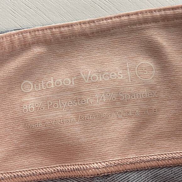 Outdoor Voices Colorblock Springs Leggings 7/8 Blue/Gray/Pink Size Small - Picture 7 of 7